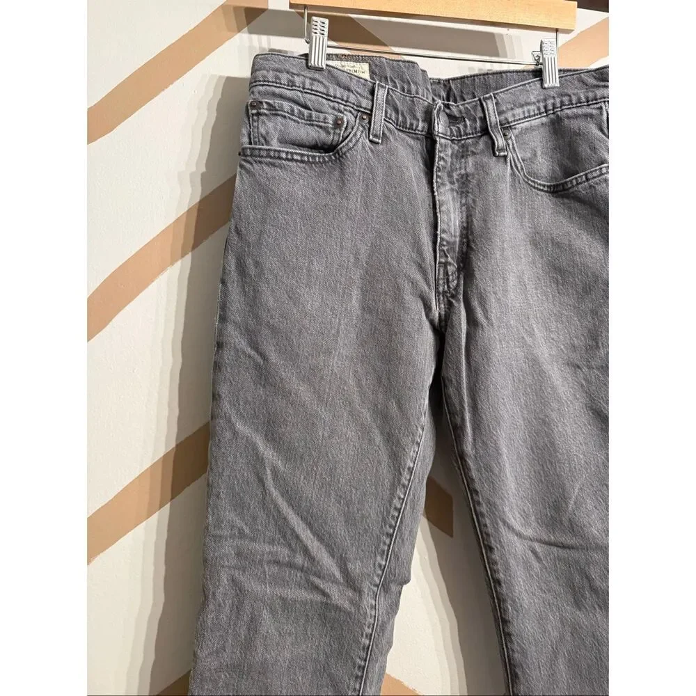 Levi's 511 Grey Zip Fly Slim Fit Mid-rise Denim Jeans Size‎ 32 x 32